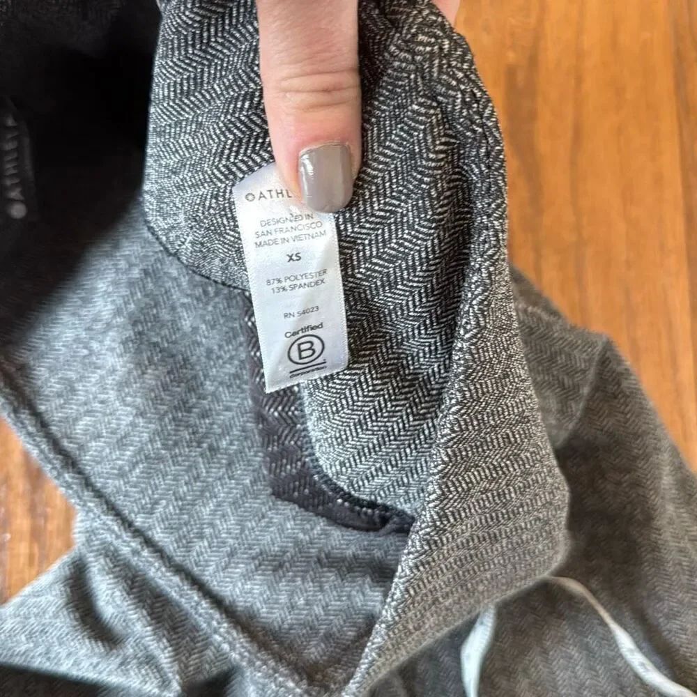 Athleta grey Delancey herringbone tight size xs - Picture 9 of 12